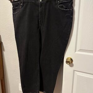 Abercrombie & Fitch The Ankle Straight Ultra High Rise Raw Hem Jeans 37/24L